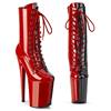 Pleaser - FLAMINGO1040TT Bottes de plateforme, Pole dance chaussures - Rouge/Noir Product image